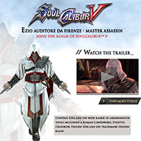 Have you met the playable guest of upcoming SOULCALIBUR™ V yet ? Welcome Assassin's Creed®'s Ezio Auditore! Have you met the playable guest of upcoming SOULCALIBUR™ V yet ? Welcome Assassin's Creed®'s Ezio Auditore!