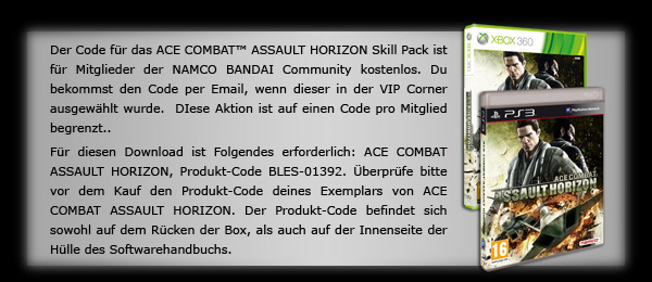 Ace Combat Assault Horizon - Gewinnspiel: Gewinne alle bisher verfügbaren DLC zu ACE COMBAT ASSAULT HORIZON
