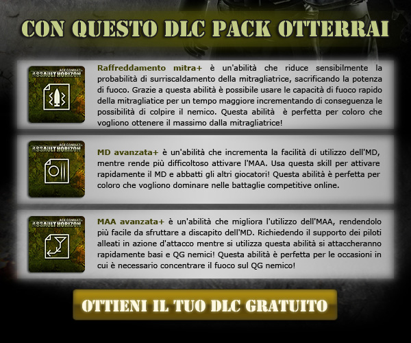 Ace Combat Assault Horizon - Ottieni il tuo DLC gratuito
