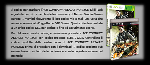Ace Combat Assault Horizon - Ottieni il tuo DLC gratuito
