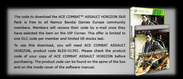 Ace Combat Assault Horizon, Software