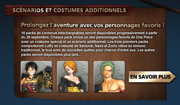 One Piece Pirate Warriors - Scénarios et Costumes additionnels