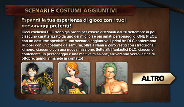 One Piece Pirate Warriors - Scenari e costumi aggiuntivi