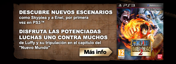 One Piece Pirate Warriors 2 - Descubre nuevos escenarios como Skypiea y a Enel, por primera vez en PS3