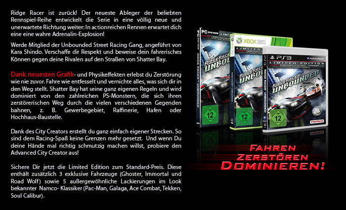 Ridge Racer Unbounded - Fahren, Zerstören, Dominieren!