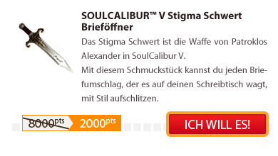 SOULCALIBUR V Stigma Schwert Brieföffner