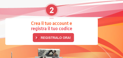 Crea il tuo account e registra il tuo codice